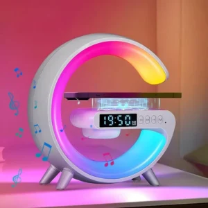 Multifunctional RGB&LED Night Light Alarm Clock Wireless Charger