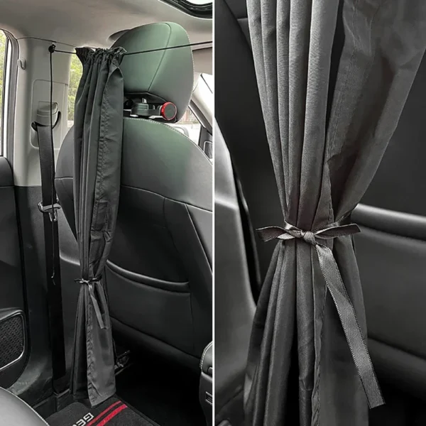 🔥Universal Car Privacy Curtains Between Rear Seat Privacy Protection Sun Shades Side Window Covers for Taxi Car Travel Accessorie✨ - Image 5